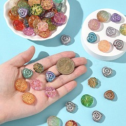 80 шт. 4 вида прозрачных стеклянных бусин для выпечки&nbsp;DGLA-YW0001-66