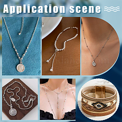 500 шт. круглые бусины из нержавеющей стали 304 с швом&nbsp;STAS-UN0063-61B-P