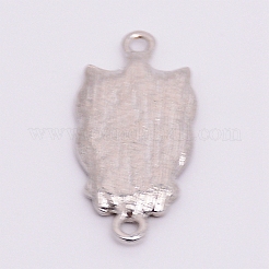 亜鉛合金エナメルリンク  フクロウの形  プラチナ  ピンク  25x13x2.5mm  穴：1.5mm&nbsp;ENAM-TAC0007-03E