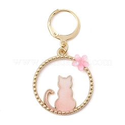 Пасхальное украшение с подвеской из эмали из сплава кролика и кошки HJEW-JM01463