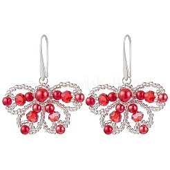 Orecchini pendenti in ottone a farfalla&nbsp;EJEW-MZ00265