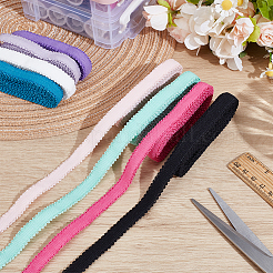 8 шт. 8-цветная плоская нейлоновая кружевная отделка&nbsp;OCOR-BC0009-42