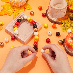 240 шт. 6 вида бусин из натурального дерева WOOD-SP0001-03A