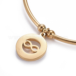 Pulseras con dijes de acero inoxidable 304&nbsp;BJEW-L664-005G