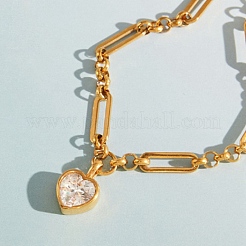 Armbänder mit Zirkonia-Anhängern aus Edelstahl 304&nbsp;SA-CBA8C9C-06C-G