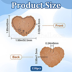 Schede display per orecchini con bordi ondulati in carta kraft&nbsp;CDIS-WH0026-05