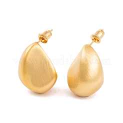 Aretes de latón con forma de lágrima de banco de tiro para mujer&nbsp;EJEW-G391-08G