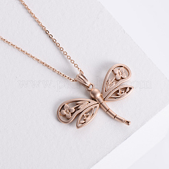 Минималистичные полые стрекозы из нержавеющей стали подвески ожерелья для женщин XB4125