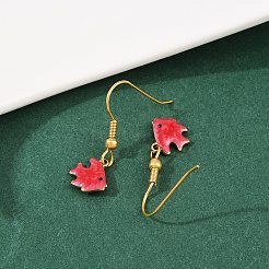 Серьги-подвески из нержавеющей стали 304 серии Ocean EJEW-K017-01H-G