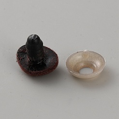 三角形の PS プラスチック、グースダウンクラフト安全鼻付き  人形作り用品  プラスチックワッシャー付き  サドルブラウン  16mm&nbsp;FIND-WH0609-41B-02