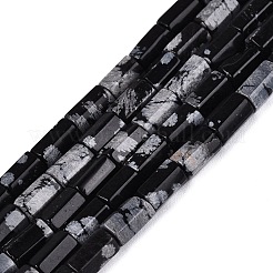 Granos de obsidiana de copos de nieve naturales hebras&nbsp;GG-N002-01A-05