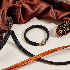 2м плетеных шнуров из коровьей кожи двух цветов WL-GA0001-03