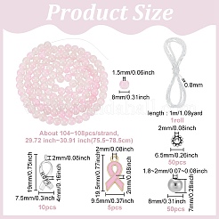 Kit fai da te per realizzare braccialetti in lega con tema nastro rosa per la sensibilizzazione sul cancro al seno&nbsp;DIY-PH0031-87