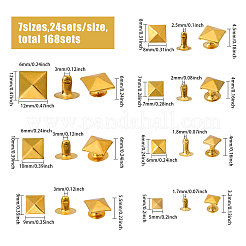 168 Satz 7 Stile Legierung Nieten Nägel Set&nbsp;FIND-CA0010-77G