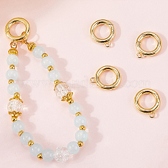 6 шт. латунные застежки с пружинным затвором KK-SC0006-42G-02