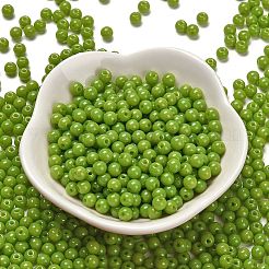 Непрозрачные цветные стеклянные бусины&nbsp;SEED-C001-02B-09