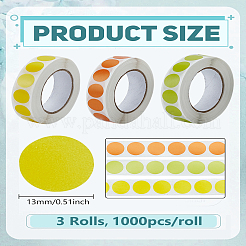 3 рулон 3-х цветных бумажных наклеек&nbsp;AJEW-LP0002-84B