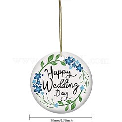 Фарфора ручной работы подвески&nbsp;PORC-WH0005-019