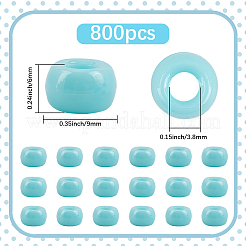 800 шт. окрашенные распылением пластиковые бусины&nbsp;KY-SP0001-56D