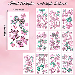 20 лист светящихся водонепроницаемых съемных временных татуировок-наклеек AJEW-SP0002-81A