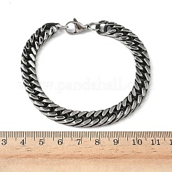 Браслеты из кубинской цепочки из нержавеющей стали 304 для мужчин и женщин BJEW-D367-01