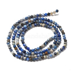 Нитки бусины из натурального ляписа-лазури G-RM241221-A11