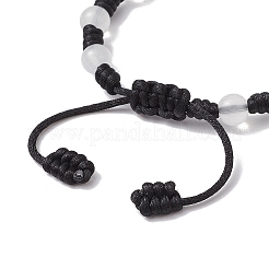 2шт регулируемый нейлоновый шнур плетеный браслет из бусин для женщин и мужчин BJEW-JB11430