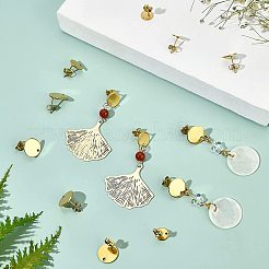 36 шт. 3 стиля ионного покрытия (IP) 304 нержавеющая сталь серьги-гвоздики фурнитура&nbsp;STAS-BC0002-56