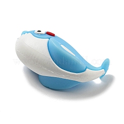 PVC 3D プラスチックペンダント  キーホルダーバッグ吊り下げ飾り  クジラ  ディープスカイブルー  48x23.5x25mm  穴：2mm&nbsp;PVC-L002-01B