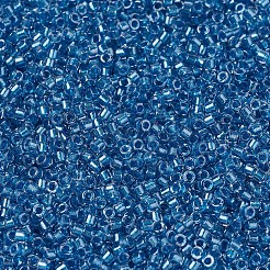 MIYUKIデリカビーズ  シリンダー  日本製シードビーズ  11/0  （db0905)スパークリングブルーライニングクリスタル  1.3x1.6mm  穴：0.8mm  約10000個/袋  50 G /袋&nbsp;SEED-X0054-DB0905
