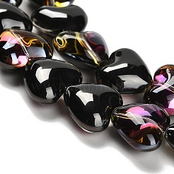 Стеклянные бусины с гальваническим покрытием &nbsp;EGLA-B008-01A-HP01