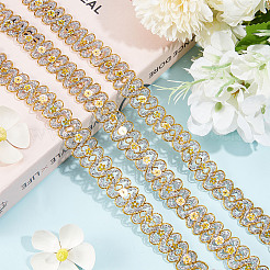 Волнистая кружевная отделка с пайетками OCOR-WH0070-13B