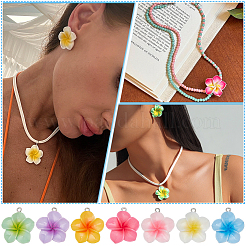 49 шт. 7 цвета непрозрачные подвески из смолы&nbsp;CRES-PH0001-30