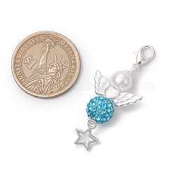 Подвеска в виде диско-шара с ангельским паве&nbsp;HJEW-JM03067-01