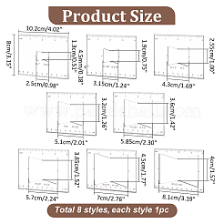 Прозрачные акриловые шаблоны AJEW-WH0475-52B