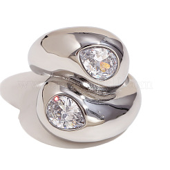 Модные кольца из нержавеющей стали 304 с кубическим цирконием&nbsp;FS-WG3A113-05