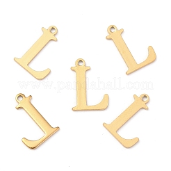 Breloques alphabet en acier inoxydable 304 avec placage ionique (IP)&nbsp;STAS-H122-L-G