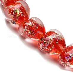 Нити стеклянных бусин из дихроичной фольги ручной работы&nbsp;DICH-U001-03G