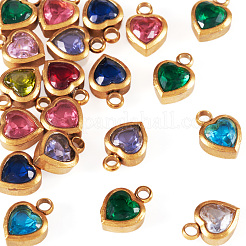 20 шт. подвески из нержавеющей стали 304 со стразами STAS-TA0002-91