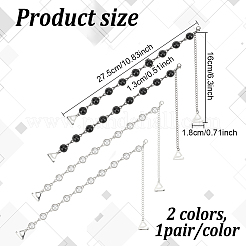 2 пара двухцветных пластиковых бусин с имитацией жемчуга FIND-GO0002-47
