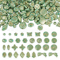 92 шт. Непрозрачные акриловые бусины OACR-TA0003-77