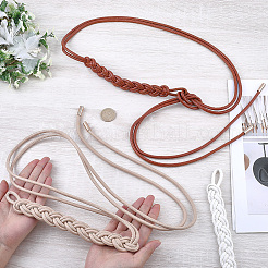 3 ceinture ventrale en cuir PU 3 couleurs pour femmes&nbsp;AJEW-CL0003-71A