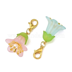 Decorazioni pendenti con fiori in acrilico trasparente&nbsp;HJEW-JM05036