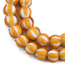 Бусы лэмпворк ручной работы&nbsp;LAMP-N021-44C