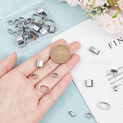 40 шт. 4 стиля 201 нержавеющая сталь скользящие подвески/слайдерные бусины STAS-BC0003-65