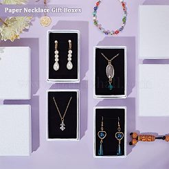 Cajas de regalo de collar de papel de textura&nbsp;OBOX-NB0001-08A