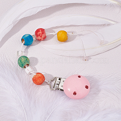 Незаконченная натуральная древесина европейский бисер&nbsp;WOOD-PH0009-04D