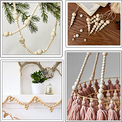 Натуральные незаконченные деревянные бусины&nbsp;WOOD-SP0001-62A