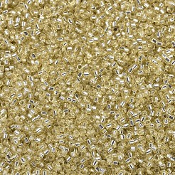 MIYUKIデリカビーズ  シリンダー  日本製シードビーズ  11/0  （db1212)シルバーライニングライトストロー  1.3x1.6mm  穴：0.8mm  約2000PCS /ボトル  10 G /ボトル&nbsp;SEED-JP0008-DB1212