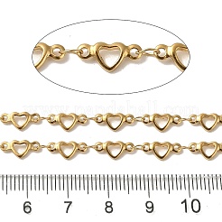 Catene a maglie a cuore in acciaio inossidabile 304 placcate ioni (ip)&nbsp;CHS-Q006-03G